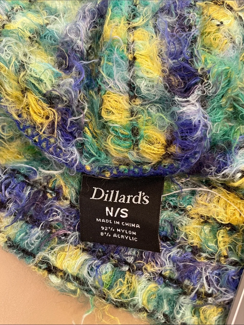 Infinity Scarf in Green, Yellow & Purple NWT great accent to many outfits